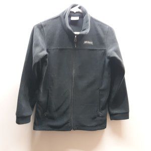 Columbia Youth Boys Size Medium Full ZIp Black Fleece Jacket